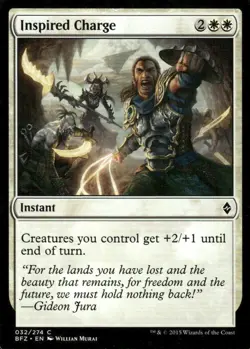 Inspired Charge 032/274 Battle for Zendikar MTG Magic the Gathering card - Image 1