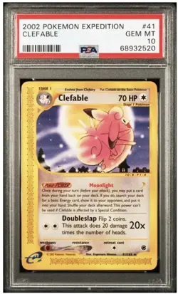 2002 PSA 10 Clefable #41 Rare Pokemon TCG Expedition Base Set Eseries Ereader - Image 1