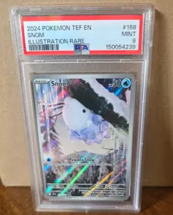 2024 Pokemon Snom SV05 Temporal Forces 168/162 Illustration Rare Holo PSA 9 - Image 1