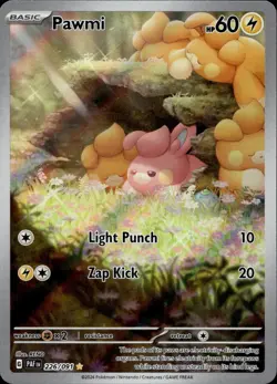 Pawmi 226/091 NM/M Illustration Rare Paldean Fates Pokemon Holo - Image 1