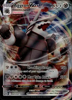 Aggron VMAX 097/172 NM/M VMAX Rare Brilliant Stars Pokemon Holo - Image 1