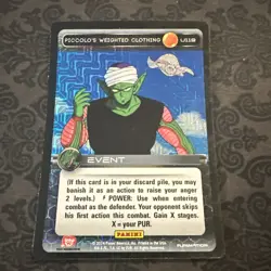 Dragon Ball Z Card Panini Premiere U119 Piccolo's Weighted Clothing FOIL PRINT 4 - Image 1