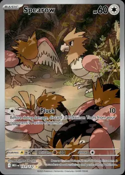 Spearow 151/132 NM/M Illustration Rare Mega Evolution Pokemon Holo - Image 1