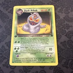 Dark Arbok 19/82 Rare Team Rocket 1st Edition Regular Pokemon TCG Card - Image 1