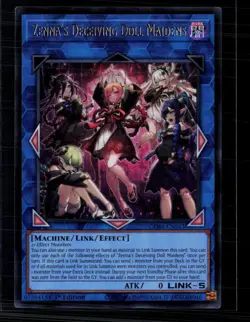 Yu-Gi-Oh! Zenna's Deceiving Doll Maidens Chaos Origins UR CORI-EN043 1st Edition - Image 1