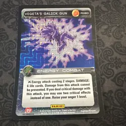 DBZ Dragon Ball Z TCG Card Panini Premiere R160 Vegeta's Galick Gun Foil - Image 1