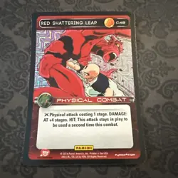 DBZ Dragon Ball Z TCG Card Panini Premiere C49 Red Shattering Leap Foil - Image 1