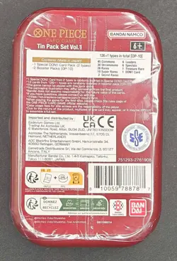 One Piece Card Game Tin Pack Vol. 1 Luffy Sealed New Bandai English - Image 2