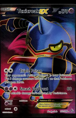 Pokemon Card - Toxicroak EX Full Art Holo XY - Flashfire 102/106 Ultra Rare - Image 1