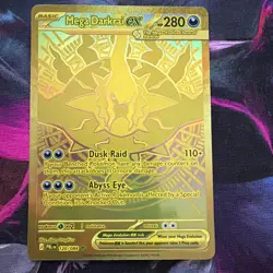 Pokemon TCG Mega Darkrai Ex Gold Card - Image 1