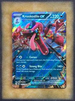 Pokemon Krookodile 055/086 ME04: Chaos Rising Double Rare Holo NM - Image 1