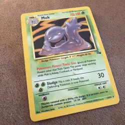 Pokemon Cards: Fossil Rare Holo: Muk 13/62 - Image 1