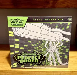 Pokemon TCG Mega Evolution Perfect Order Elite Trainer Box ETB Factory Sealed - Image 1