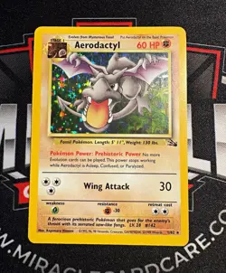 Wizards of the Coast Aerodactyl 1/62 Fossil Holo Rare EN 60HP 1999 - Image 1