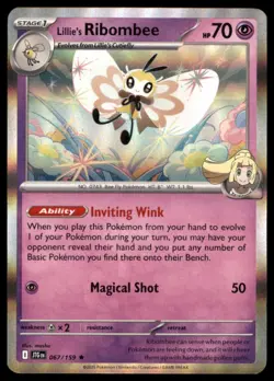 Lillie's Ribombee 067/159 Rare Journey Together Pokemon Reverse Holo Near Mint - Image 1