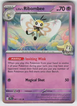 Lillie's Ribombee 067/159 Rare Journey Together Pokemon Holo Near Mint - Image 1