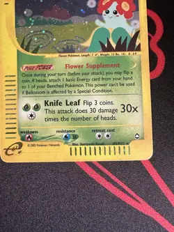Bellossom 2002 Pokemon H5/H32 Aquapolis Holo LP-NM - Image 3