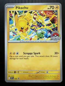 Pokemon Pikachu SVP 225 Black Star Promo World Championship 2025 Stamp (NM) - Image 1
