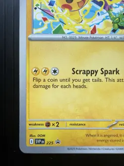 Pokemon Pikachu SVP 225 Black Star Promo World Championship 2025 Stamp (NM) - Image 4