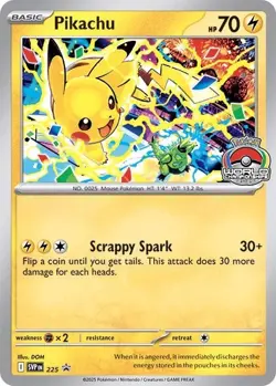 Pokemon Scarlet Violet Black Star Promo World Championship 2025 Pikachu SVP225 - Image 1
