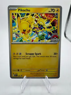 Pikachu SVP 225 - Pokemon TCG Black Star Promo World Championship 2025 Stamp (b) - Image 1