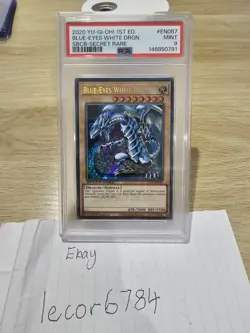 YUGIOH PSA 9 Blue-Eyes White Dragon Secret Rare SBCB - Image 3