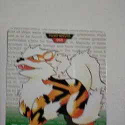 Carddass BANDAI NINTENDO Green Arcanine Pokemon Card Japanese - Image 2