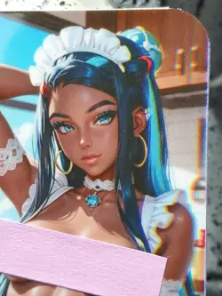 1/1 Only 1 Made Nessa Maid Pokemon Spicy Topless Lonestar Customs Card - Image 2