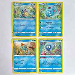 ~sowsow artist cute cards~ Pokemon TCG - Water Type 4 Card Lot - Image 1