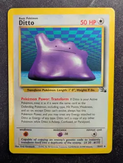 Ditto - 18/62 - Fossil (Pokemon) NM #2 - Image 1