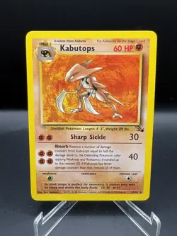 Kabutops (24) 24/62 Fossil Rare Unlimited Pokemon TCG NM - Image 1