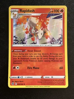 Rapidash 022/195 Holo Rare Silver Tempest Pokemon Holo Near Mint 022/195 - Image 1