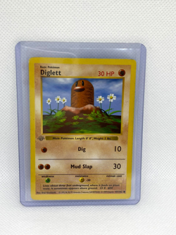 Diglett Base Set 47/102 Shadowless First Edition Pokemon Trading Card - Image 1