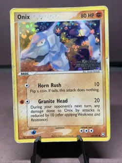 Pokemon TCG Onix 69/109 Team Rocket Returns Reverse Holo Stamped 2004 VTG HP/DMG - Image 1
