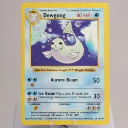 Pokemon TCG - Dewgong 25/102 Base Set Uncommon Shadowless WOTC 1999 - EXC - Image 2