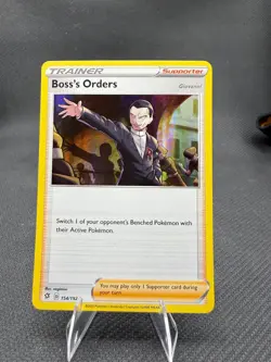 Boss's Orders 154/192 Holo Rare Rebel Clash Pokemon Near Mint - Image 1