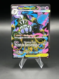 Pokemon TCG Mega Chandelure EX 099/084 Ultra Rare ME05: Pitch Black English NM - Image 1