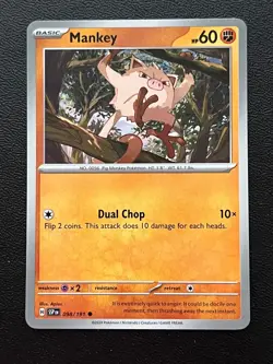 Mankey 098/191 Common Surging Sparks Pokemon Near Mint - Image 1