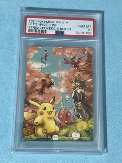 Pikachu PSA 10 Japanese Spring Pokemon Card Campaign Promo Let’s Have Fun - Image 3