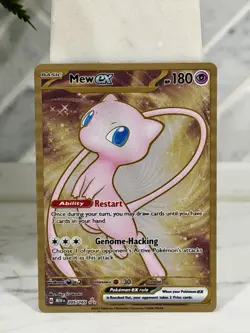 MEW EX (151 METAL CARD) 205/165 HYPER RARE PROMO SCARLET & VIOLET 151 POKEMON - Image 1