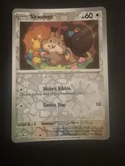 POKEMON TCG: SKWOVET 178/197 OBSIDIAN FLAMES REVERSE HOLO CARD LP - Image 1