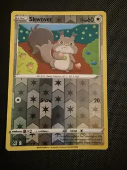 POKEMON TCG: SKWOVET 150/196 LOST ORIGIN REVERSE HOLO CARD NEAR MINT - Image 1