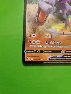 Pokemon TCG Aerodactyl v Lost Origin Holo Ultra Rare Card 092/196 - Image 5