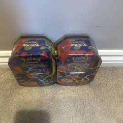 x2 Pokemon TCG: Mega Charizard ex X and Y Tin ✅ New & Sealed - Image 2