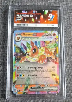 Ace Grading 9 2025 Pokemon TCG Flareon ex Holo 014/131 Prismatic Evolutions - Image 1