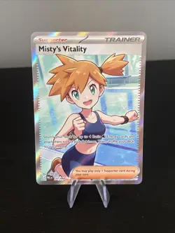 Pokemon TCG Misty’s Vitality 111/084 Ultra Rare – Pitch Black – Pack Fresh - Image 1