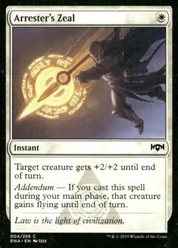 Arrester's Zeal 004/259 Ravnica Allegiance MTG Magic the Gathering card - Image 1