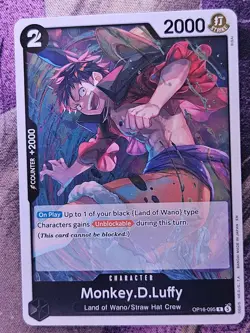 Monkey.D.Luffy (095) OP16-095 Rare The Time of Battle One Piece Foil Near Mint - Image 1