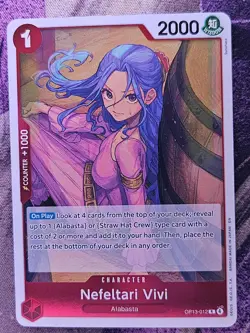Nefeltari Vivi OP13-012 Rare Carrying On His Will One Piece Foil Near Mint - Image 1