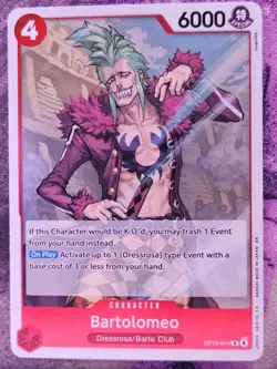 Bartolomeo OP15-014 Rare Adventure on Kami's Island One Piece Foil Near Mint - Image 1
